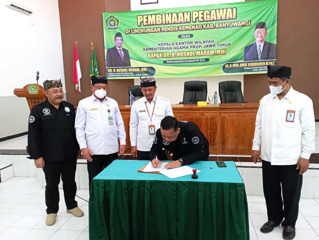Komitmen Perangi Narkoba Kakankemenag Mou Dengan IPWL LRPPN Bhayangkara Indonesia Kabupaten Banyuwangi Provinsi Jawa Timur