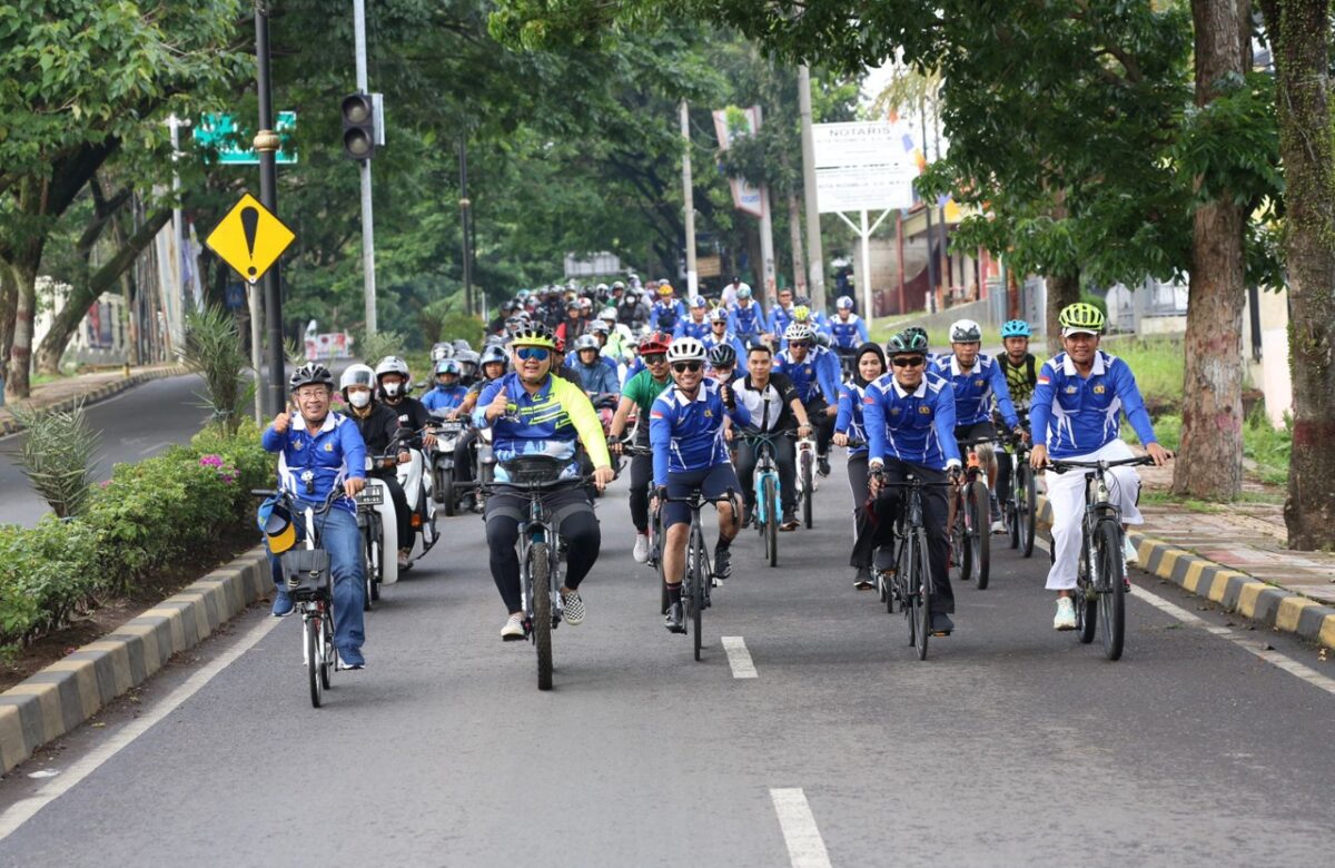 Meriahkan Hari Lalu Lintas Bhayangkara Ke-67, Polres Cianjur Menggelar Fun Bike