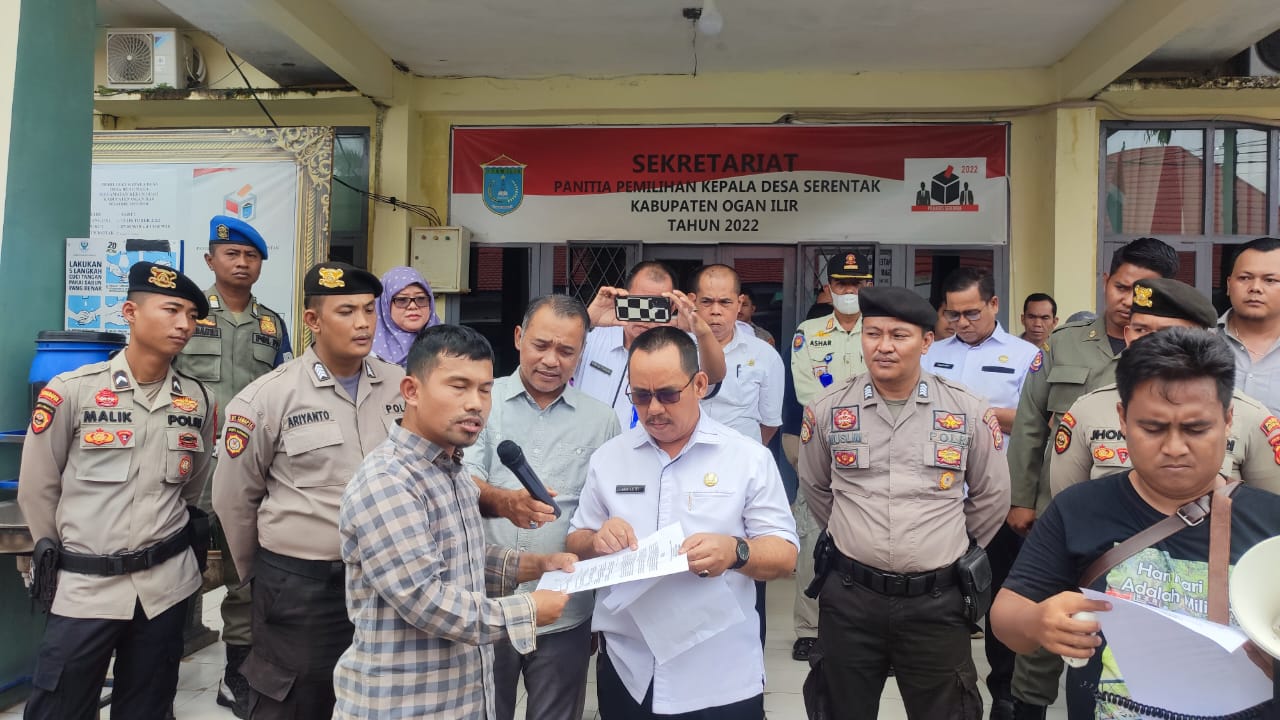 Gelar Unjuk Rasa Di Dinas PMD Ogan Ilir, GPPMS Tuntut Pencegahan Politik Uang di Pilkades