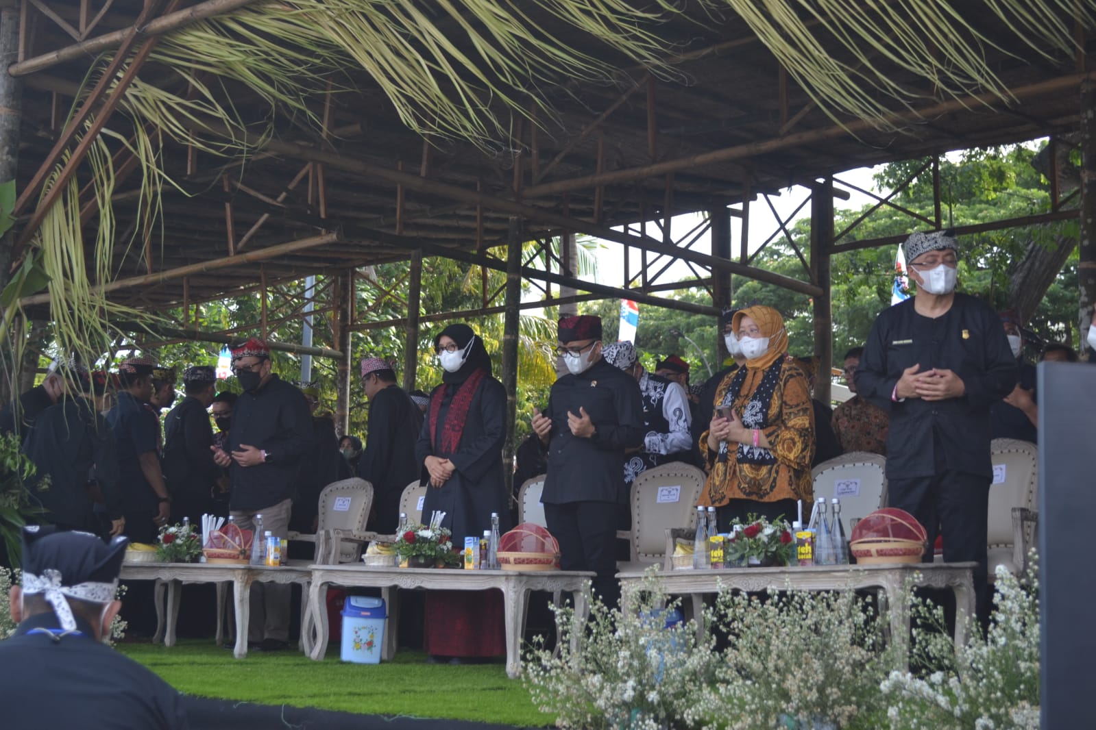 Gelar Festival kesenian Gandrung Sewu 2022 yang bertempat di tepi Pantai Boom Kelurahan Mandar, Kecamatan Banyuwangi, Jawa Timur