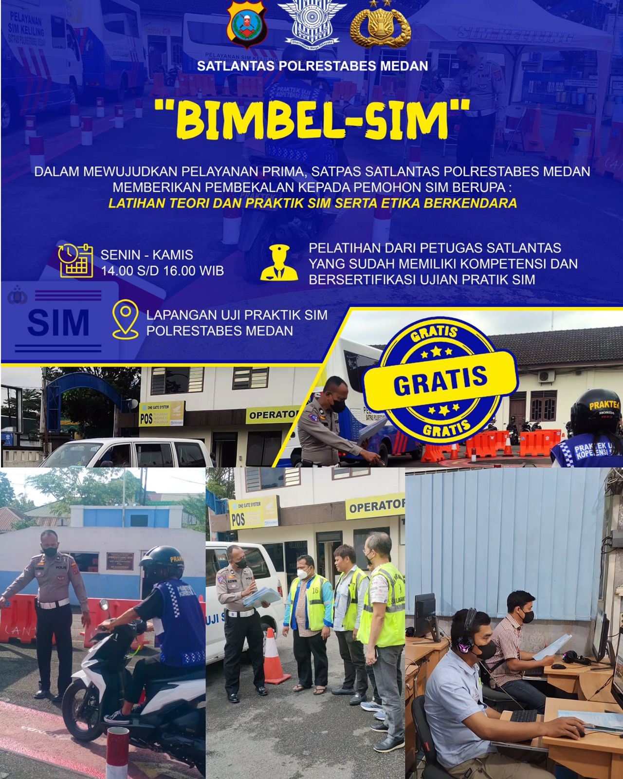 Sat Lantas Polrestabes Medan Adakan Bimbel Gratis kepada Pemohon SIM