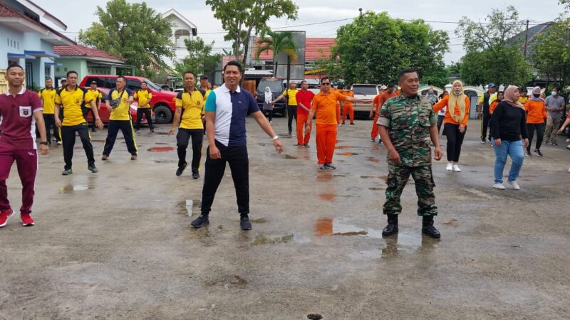 Perkuat Hubungan Silaturahmi, 3 Pilar Kecamatan Kalidoni Gelar Senam Bersama 