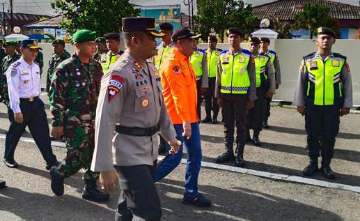 Gelar Apel Sapras, Polres Lahat Pastikan Cepat Tanggap Dalam Penanganan Bencana