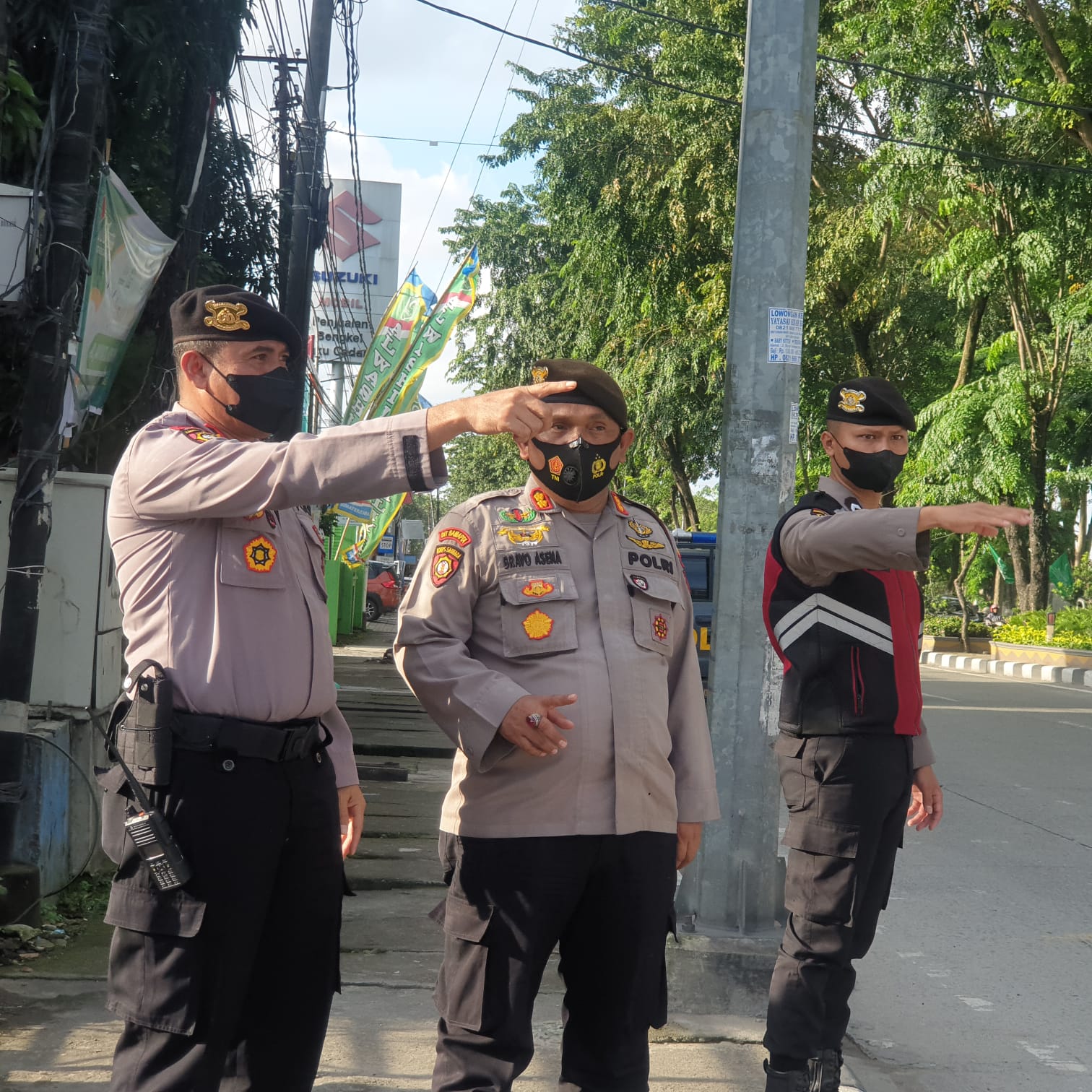 Pantau Anggota Di Lapangan Lakukan Gatur, Ini Yang Dilakukan Kasat Samapta Polrestabes Medan Dan Kabag Bin Ops Dit Samapta Poldasu