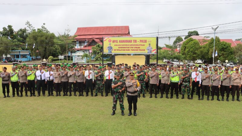 Tingkatkan Sinegritas TNI-Polri,Dandim 0419 Dan Polres Tanjab Timur Gelar Apel Gabungan