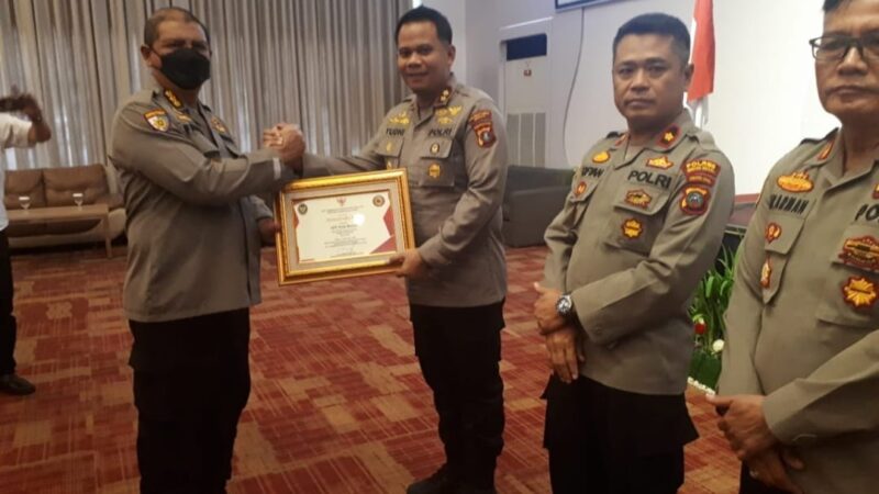 Pimpin Unit Pemberantasan Pungli, Wakapolrestabes Medan Terima Penghargaan dari Irwasda Polda Sumut