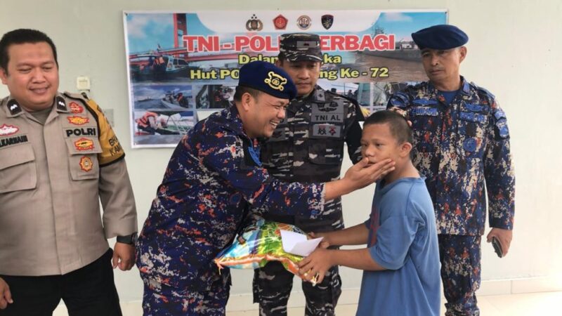 Tetap Solid, Satpolairud Polrestabes Palembang Gelar Baksos di Binpotmar TNI AL 1 Ilir