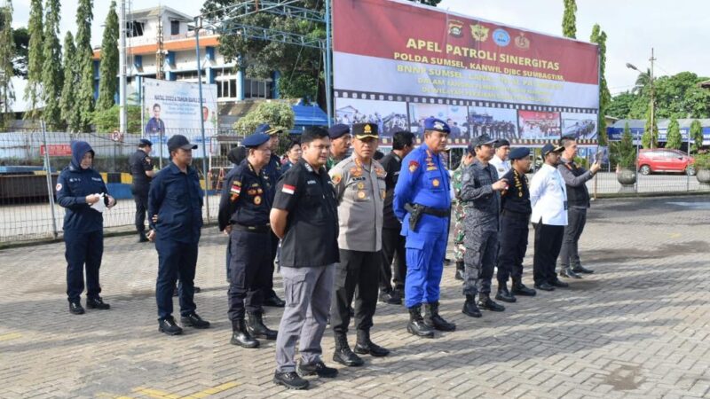 Dit Polairud Polda Sumsel Kirim 1 Pleton Ikuti Gelar Apel Patroli Sinergitas Bersama Berantas Narkoba