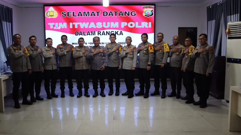 Kunker ke Polrestabes Medan, Itwasum Mabes Polri Awasi Ops Lilin Toba 2022 