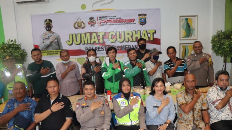 Jumat Curhat, Polrestabes Medan Gerak Cepat Sambngi Tongkrongan Anak Muda di Cafe Cent Coffe Jalan Sumatera