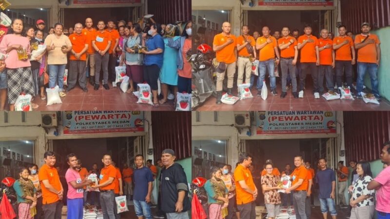 Jelang Nataru dan HUT Ke-6 Pewarta.co, Ketua Pewarta Salurkan 100 Paket Sembako