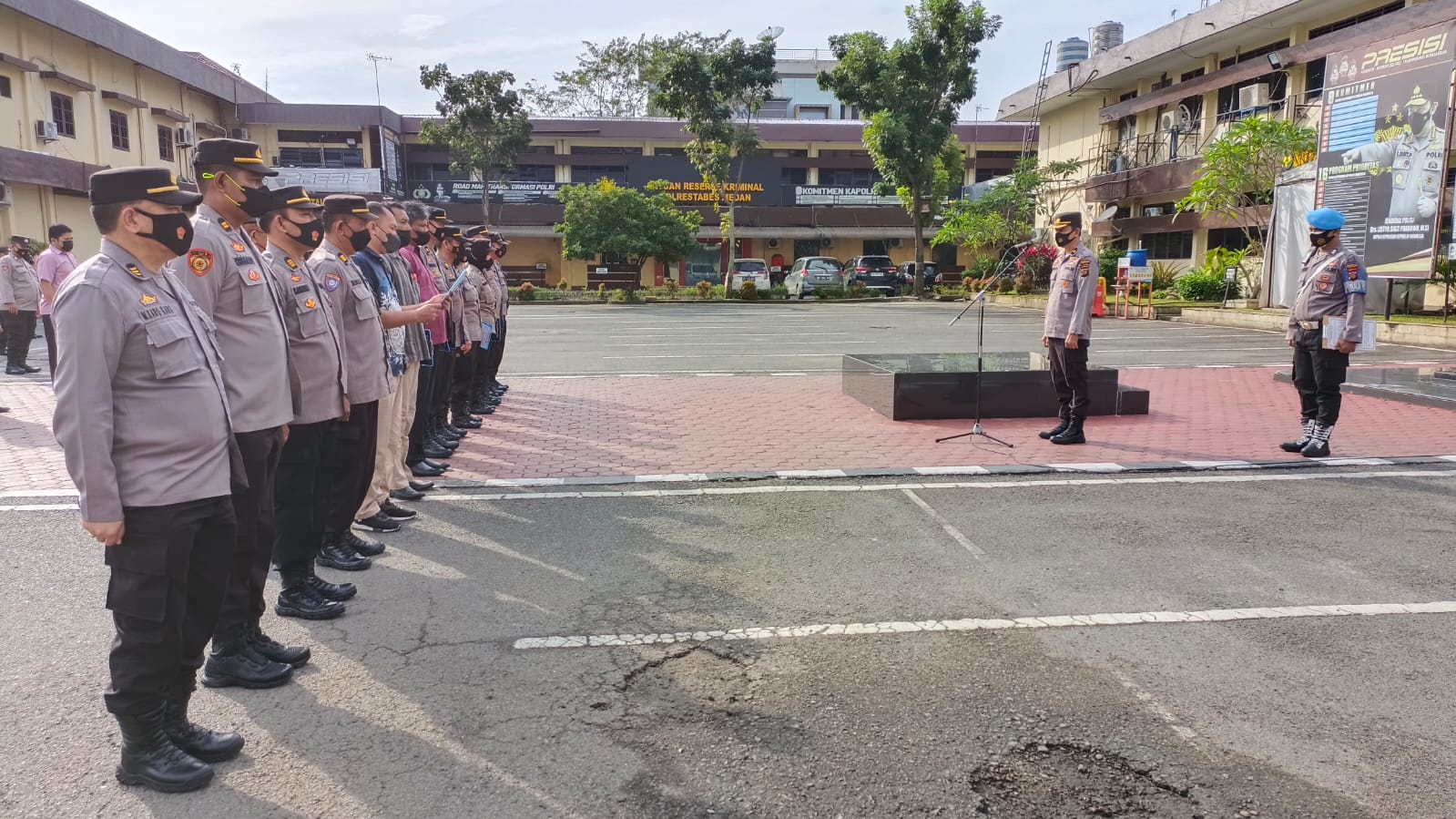 Giat Rutin Apel Pagi, Pimpinan Apel Minta Personel Jaga Inventaris 