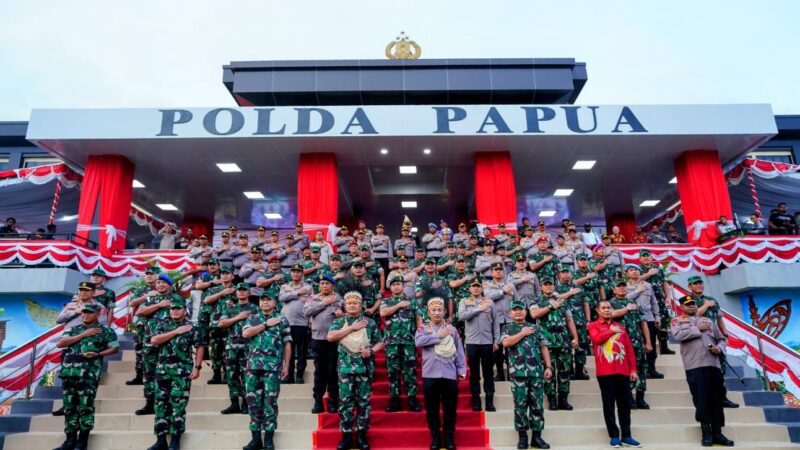 Panglima TNI dan Kepala Staf Resmikan Polda Papua Baru, Kapolri: Wujud Sinergitas Makin Kokoh