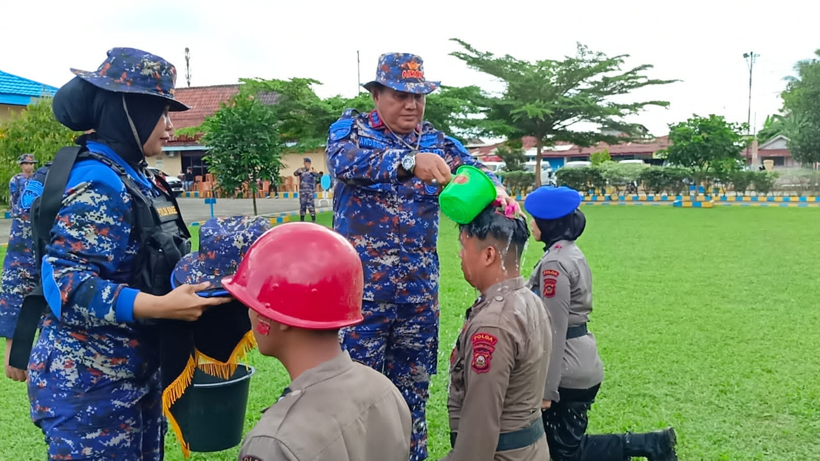 30 Personil Ikuti Upacara Tradisi Pembaretan Ditpolairud Polda Sumsel 