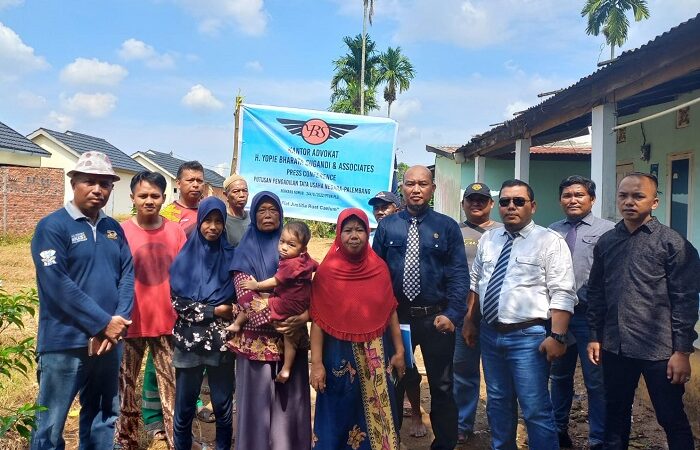 Didampingi Kantor Hukum H Yopie Bharata Sugandi, Perkara di Komplek Griya Intan I Palembang Dimenangkan