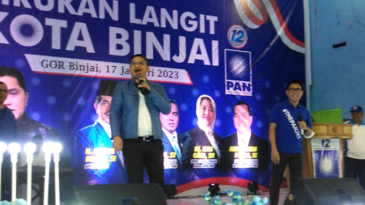 Jalan Sehat PAN Binjai Bersama Zulkifli Hasan Dan Erick Tohir.