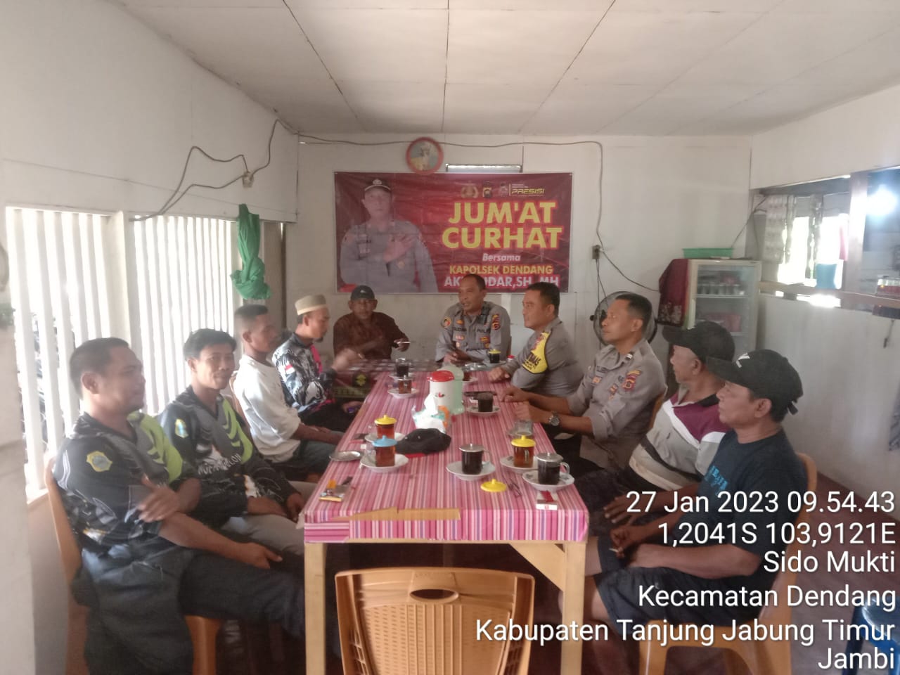 Kapolsekta Dendang Gelar Jumat Curhat Bersama Komunitas Pemancing Dendang Angler Community