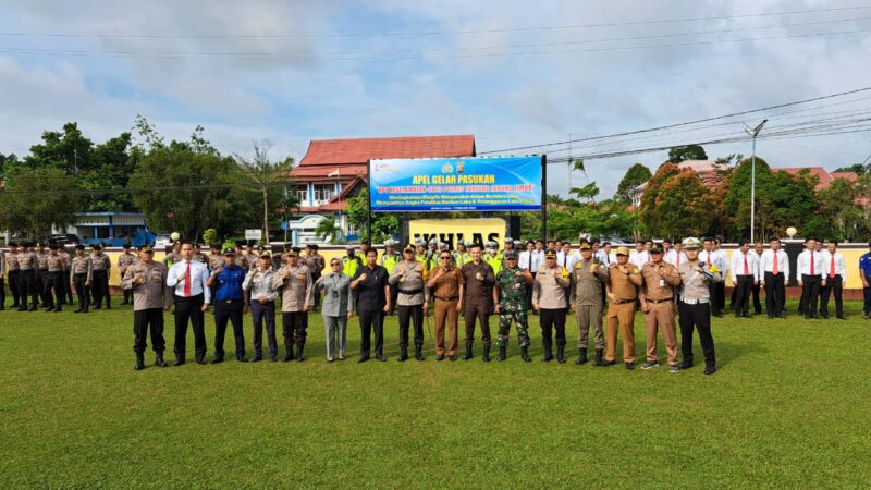 Kapolres Tanjab Timur Pimpin Apel Gelar Pasukan Operasi Keselamatan 2023