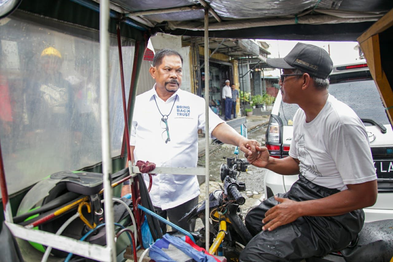 Sapa Abang Becak Belawan, Rahudman Siap Perjuangkan Medan Utara 