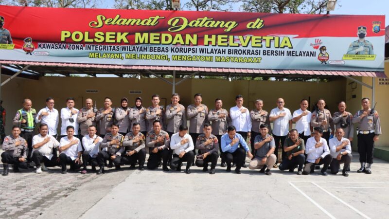 Kapolrestabes Medan Kunker dan Sekaligus Bantu Anak Penderita Stunting di Helvetia 