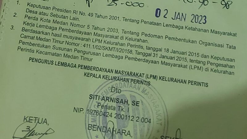 Pungli Dana LPM Raup Keuntungan Rp 40juta/bulan Beredar Kwintasi Bendahara  Lisnawati P yang Sudah Meninggal 