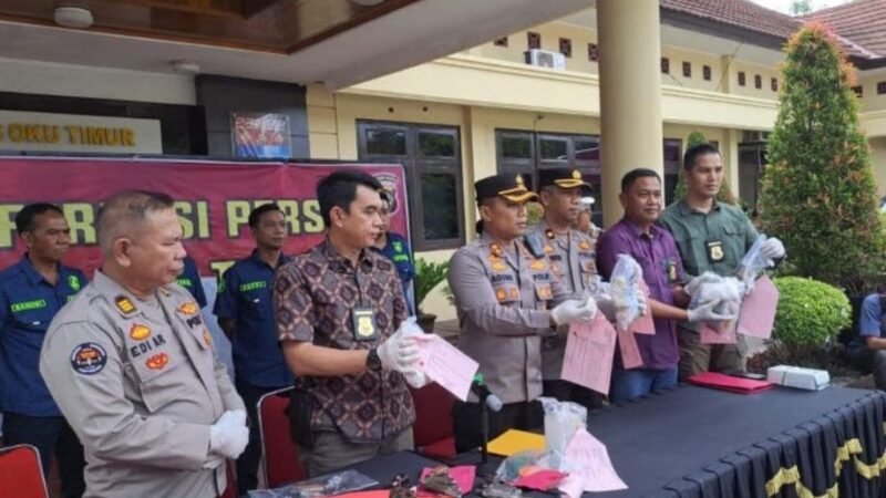 Satresnarkoba Polres OKU Timur, Berhasil Ungkap Pabrik Ekstasi Rumahan