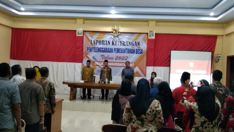 Pemdes Lemahbang Dewo Gelar Laporan Keterangan Penyelenggaraan Pemerintah Desa Tahun 2022