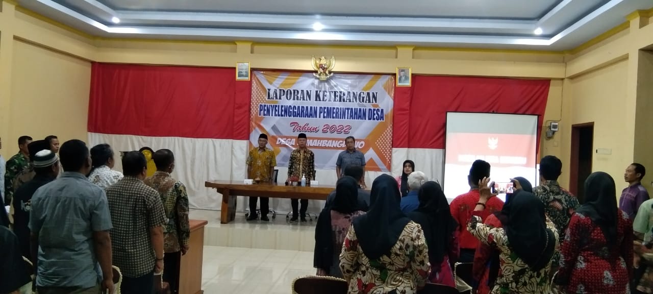 Pemdes Lemahbang Dewo Gelar Laporan Keterangan Penyelenggaraan Pemerintah Desa Tahun 2022