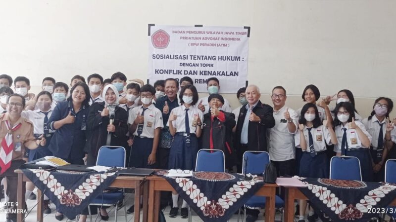 Cegah Penyalahguna Narkoba PERADIN BPW Jatim Gelar Edukasi Bahaya Narkoba Para Remaja