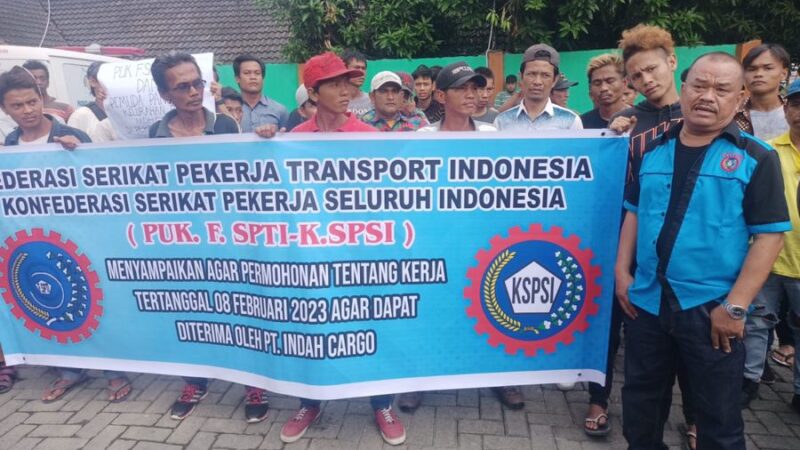 SPSI Binjai Unjuk Rasa di PT.Indah Cargo, Tuntut Hak Agar Dipekerjakan