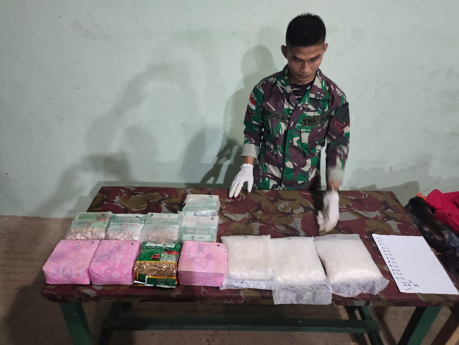 Perang terhadap narkoba, Kodam XII /TPR kembali gagalkan 12,9 Kg Sabu.