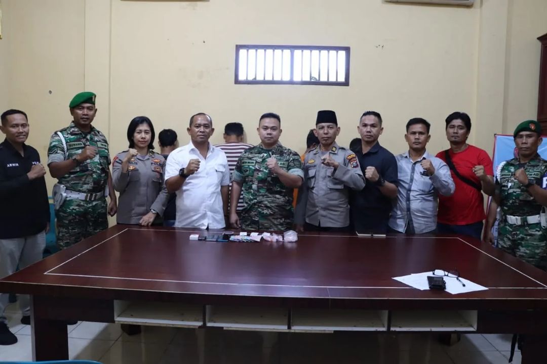 Polres Labuhanbatu bersama Kodim 0209/LB berhasil menangkap 4 (empat) pelaku Narkoba