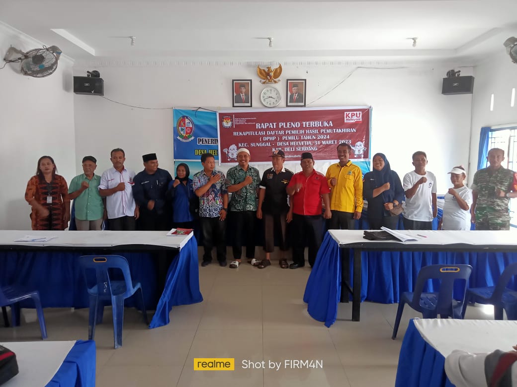 Rapat Pleno Terbuka DPHP Tahap II Kec Sunggal Desa Helvetia Berlangsung Sukses