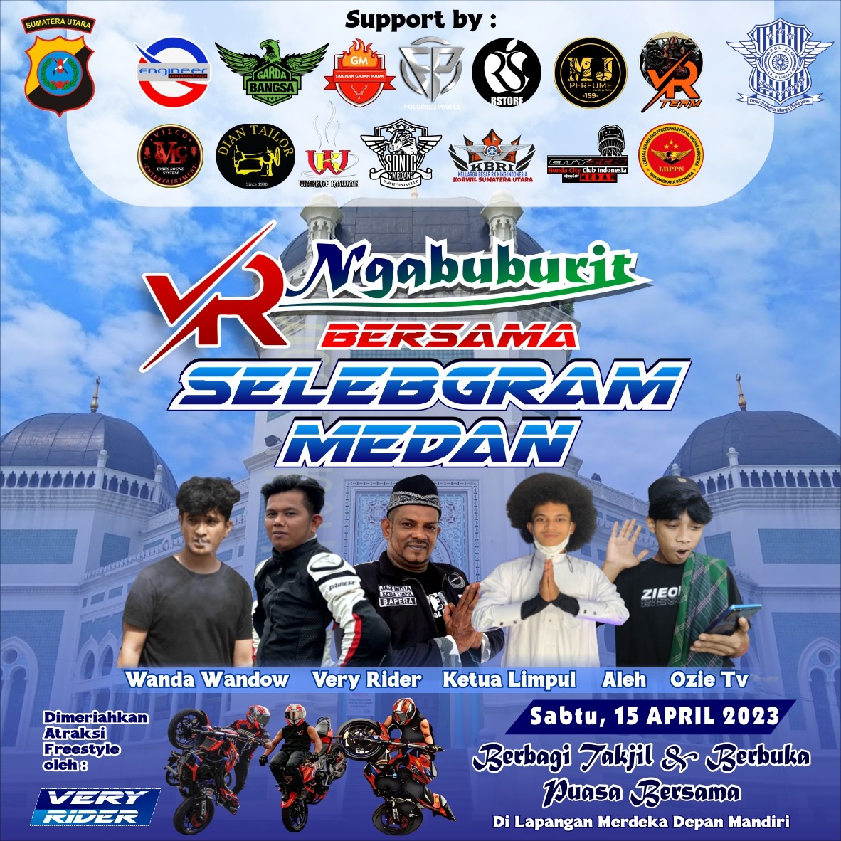 Very Rider Freestyle Hibur Warga Medan Dengan Ngabuburit Bersama Selegram Medan