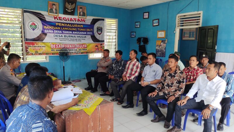 Kapolsek SS III Menghadiri Penetapan Nomor Urut Calon Kepala Desa Brunai Mulya Kecamatan Semendawai Timur