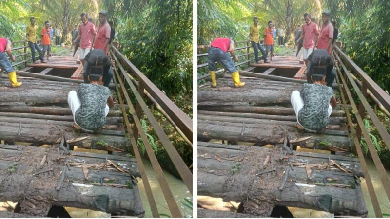 Warga Ngeluh..!! Jembatan Cilegong ilir Kampung Ciwadung Rusak, Kepada Desa Harus Peduli Donk