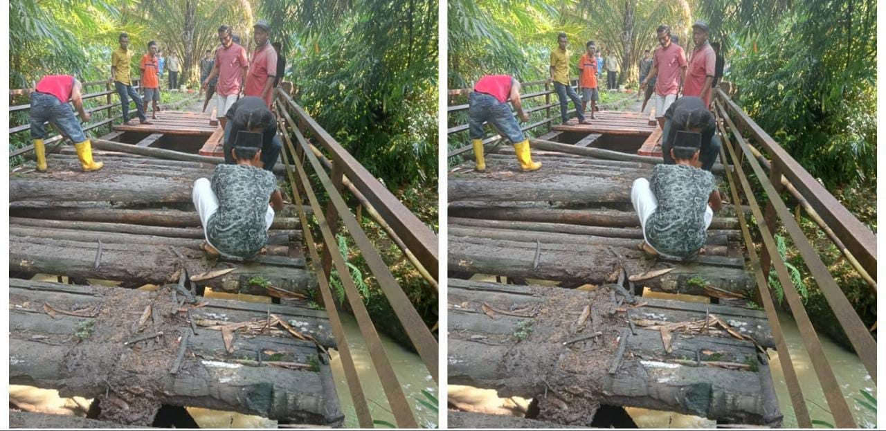 Warga Ngeluh..!! Jembatan Cilegong ilir Kampung Ciwadung Rusak, Kepada Desa Harus Peduli Donk