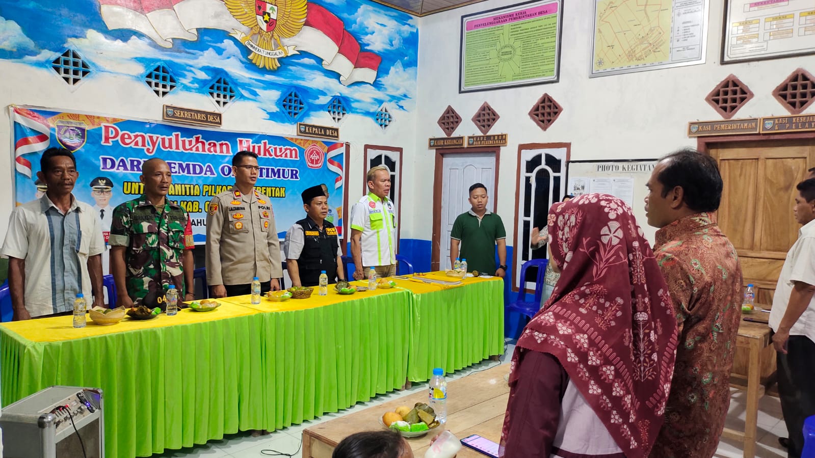 Kapolsek SS III Hadiri Kegiatan Penyuluhan Hukum Kepada Calon Pilkades Serentak 2023 di OKU Timur 