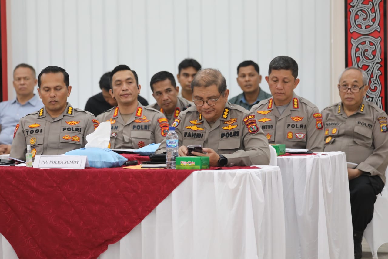 Kapolrestabes Medan Kombes Hadiri Rapat Kordinasi Pengamanan HUT Dekranas ke – 43 di Polda Sumut 