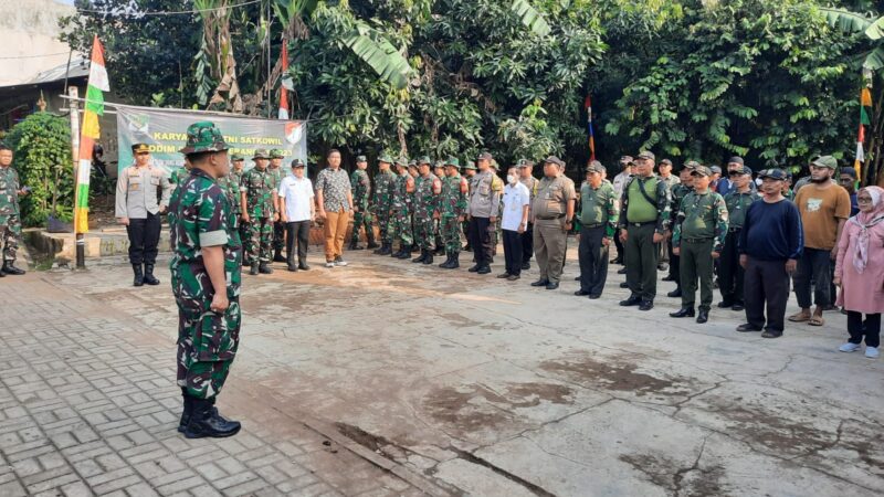 Karya Bhakti TNI Dan Polsek Karawaci Di Rw 12 Kelurahan Nusa jaya 