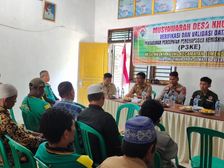Kapolsek SS III Hadiri Musyawarah P3KE Desa Melati Agung ,Kecamatan Semendawai Timur 