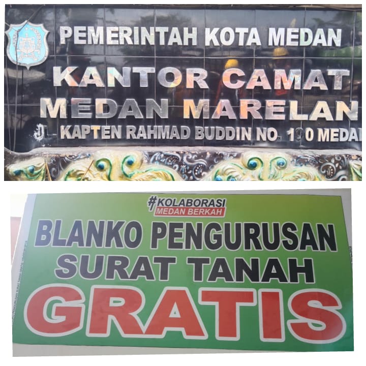 Camat Medan Marelan, Blangko Pengurusan Surat Tanah Gratis