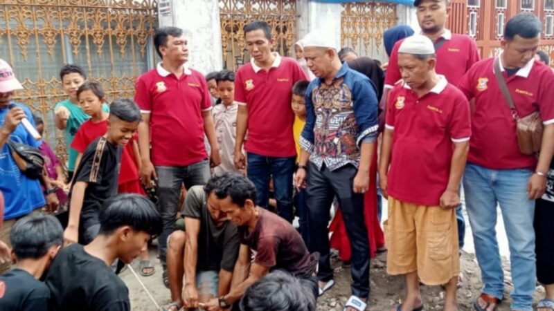 Hari Raya Iduladha, Pewarta Polrestabes Medan Sembelih 2 Ekor Lembu