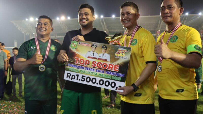 Turnamen Sepakbola Trantibum Wali Kota Medan: Polri Raih Juara 2, Kapolrestabes Top Skor