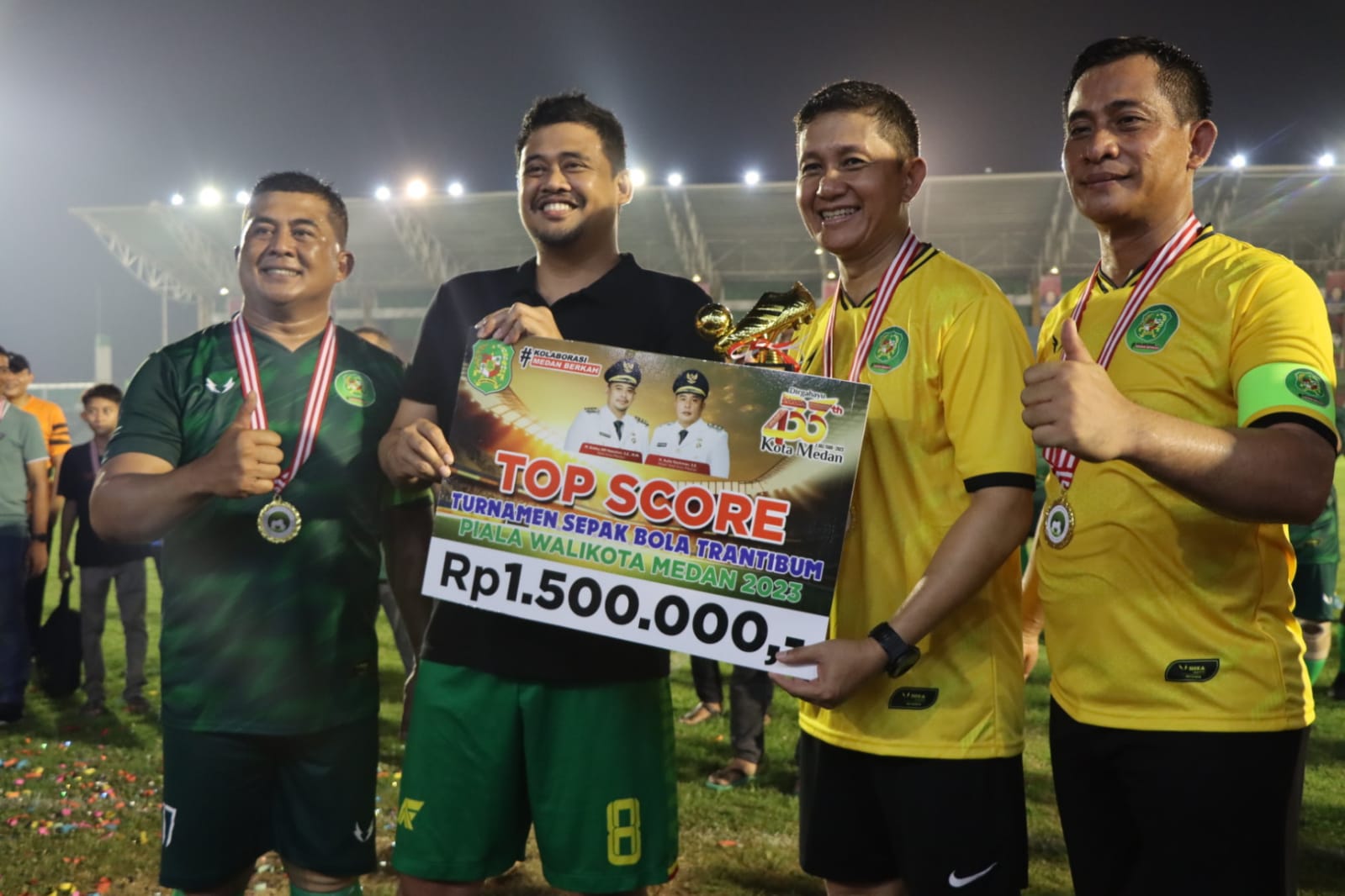 Turnamen Sepakbola Trantibum Wali Kota Medan: Polri Raih Juara 2, Kapolrestabes Top Skor