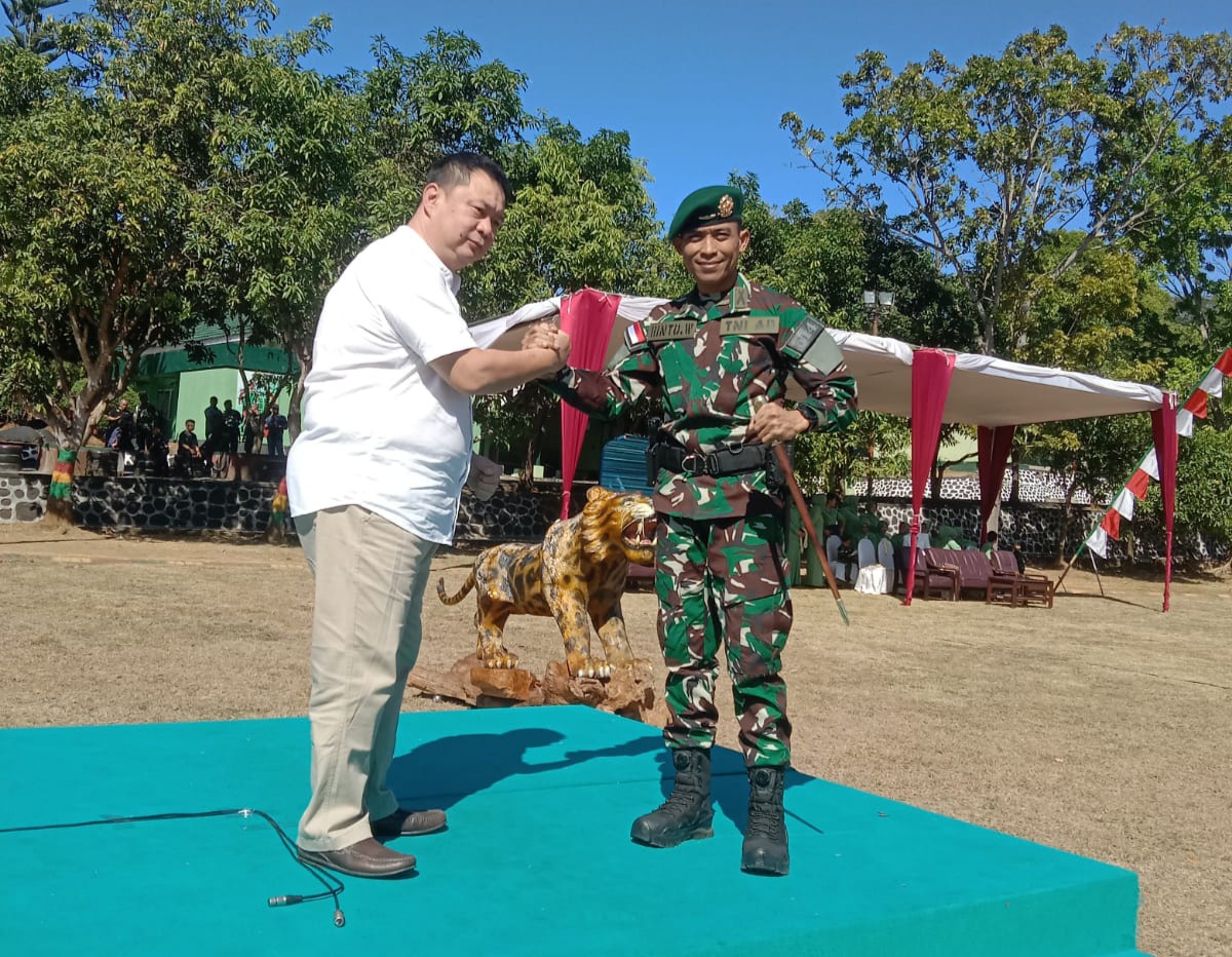 Penyambutan Pasukan Satgas Pamtas RI-PNG Mobile Danyonif Raider 514 Kostrad Dapat Kejutan