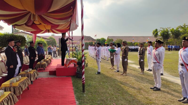 Kapolsek SS III Jadi Inspektur Upacara Penurunan Bendera HUT Kemerdekaan RI Ke-78