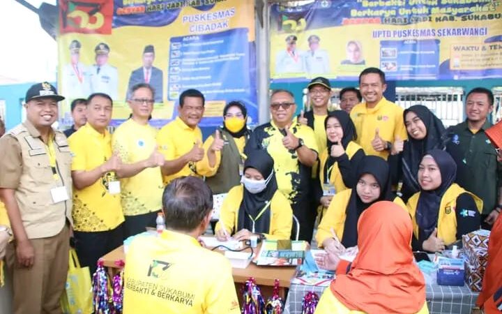 Bupati Sukabumi Drs. H. Marwan Hamami, M.M Launching Dokter Masuk Kampung (DMK) dan Launching Bina Keluarga Balita Holistik Integratif Unggulan (BKB HIU)