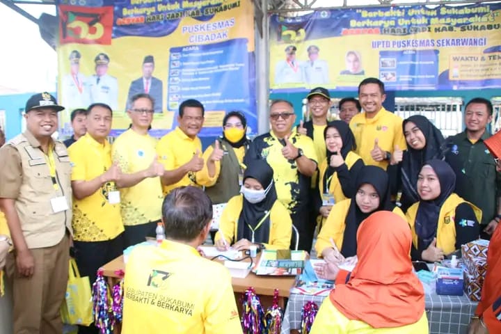 Bupati Sukabumi Drs. H. Marwan Hamami, M.M Launching Dokter Masuk Kampung (DMK) dan Launching Bina Keluarga Balita Holistik Integratif Unggulan (BKB HIU)