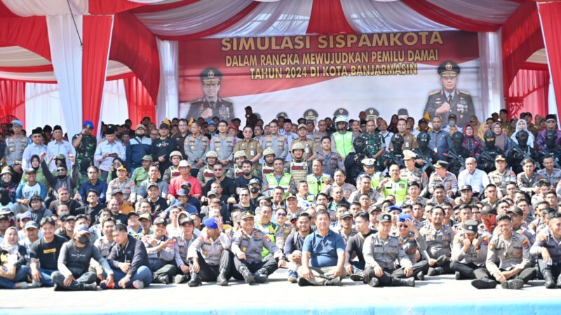 Kapolda Kalsel Pimpin Sispamkota Pengamanan Pemilu 2024 di Banjarmasin